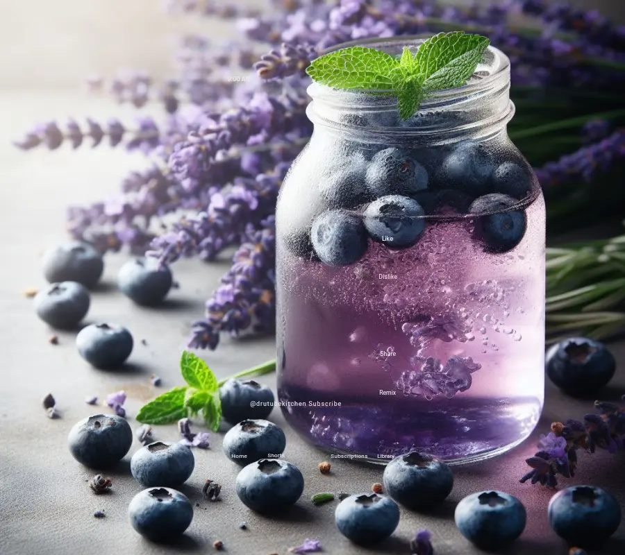 Blueberry lavender Simple Syrup with Easy Ingredients