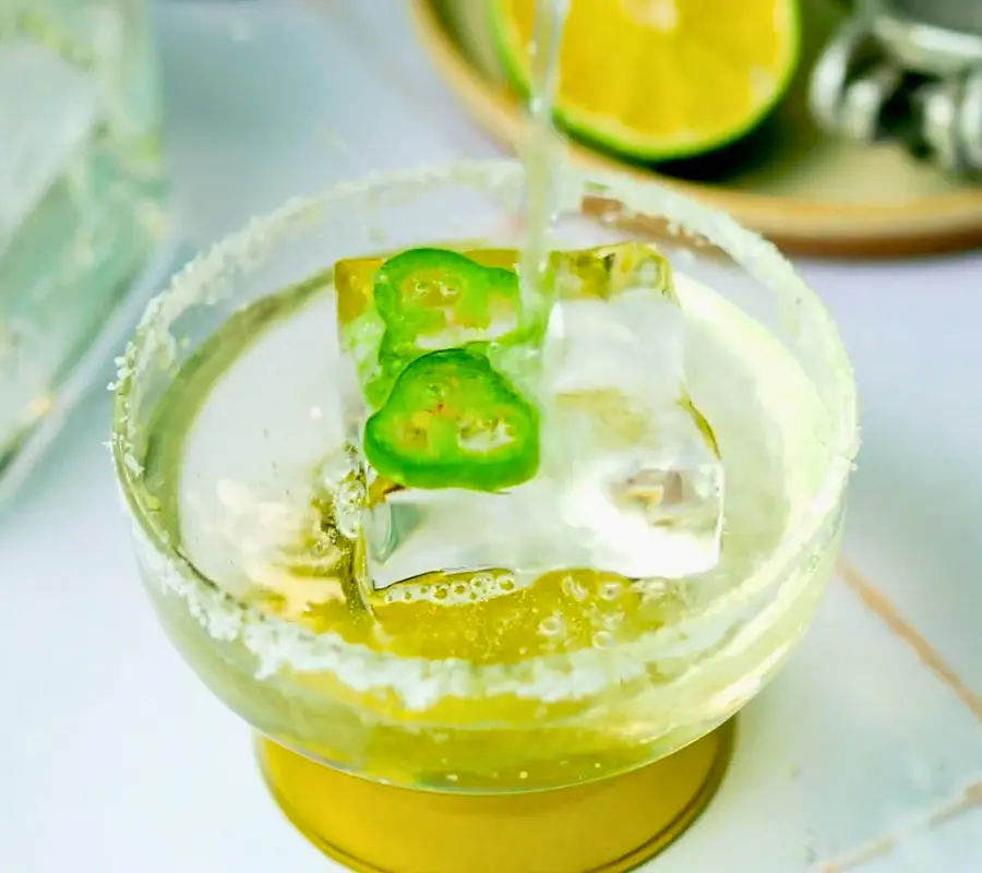 Jalapeno Simple Syrup Drink Cocktail