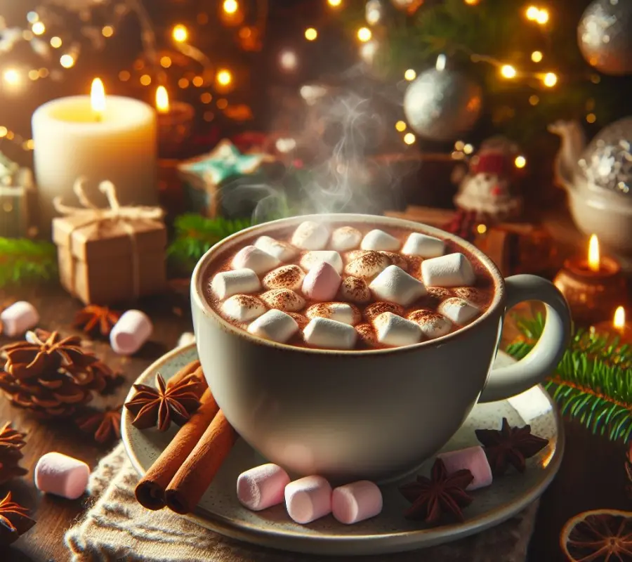 Hot Chocolate with Marshmallows Drink