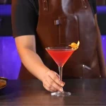 Red Devil Cocktail in martini glass