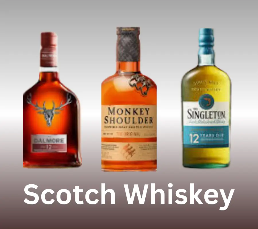 Scotch whiskey from Scotland Smoky Flavor